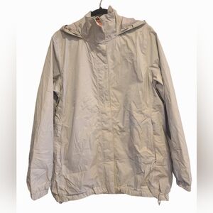 The North Face Women Off-White Hooded Windbreaker /Jacket- Large